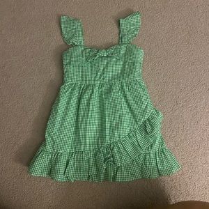 Gingham ruffle toddler dress